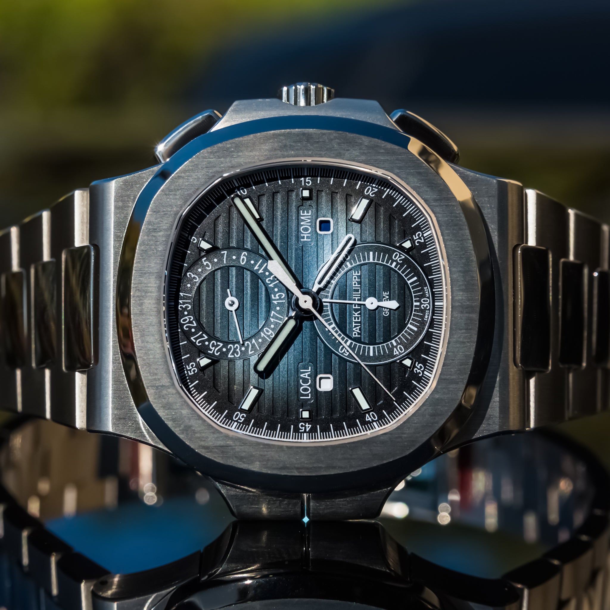 Patek Philippe Unworn 2023 Nautilus 5990/1A-001 Travel Time Chronograph