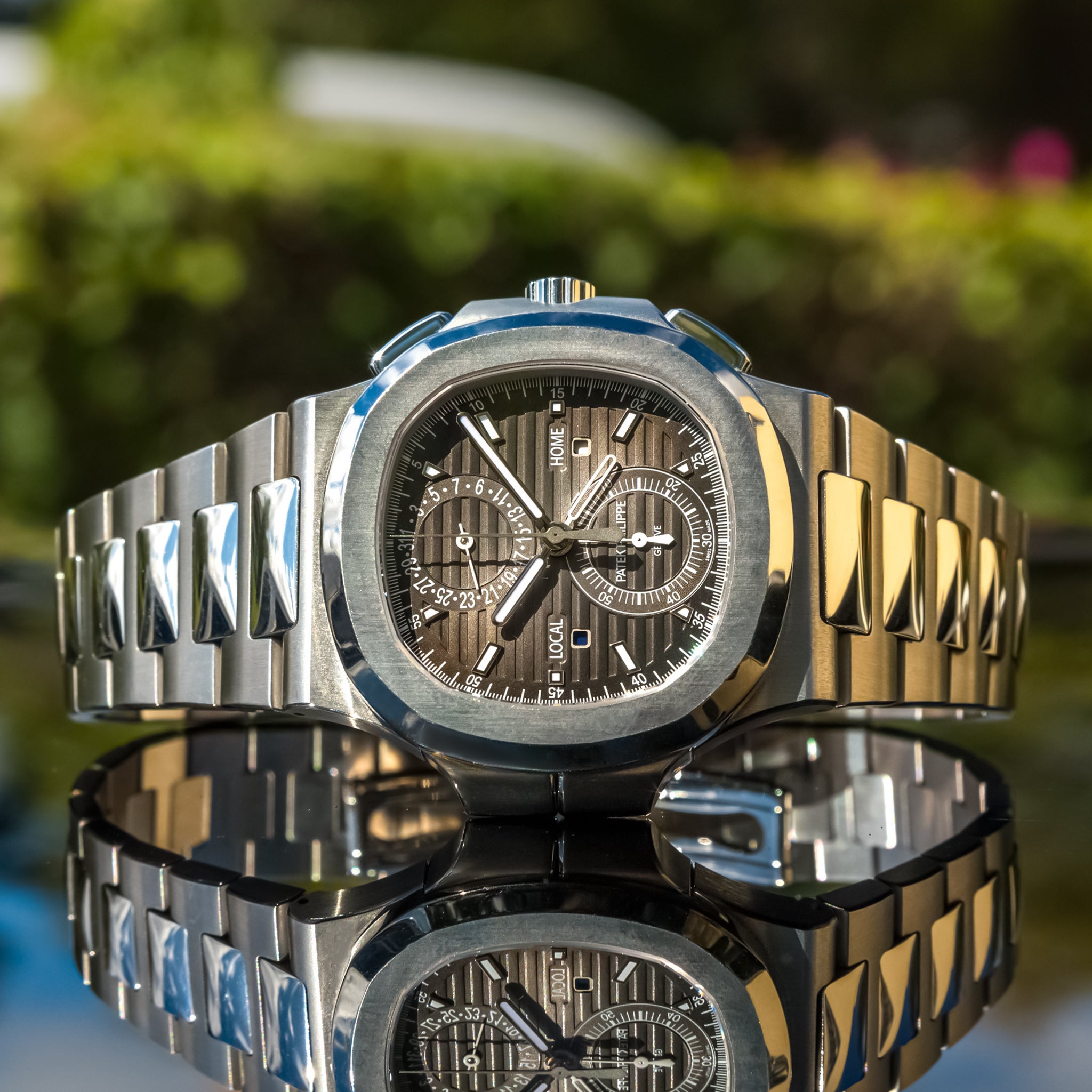 Patek Philippe 2018 Nautilus 5990/1A-001 Travel Time Chronograph