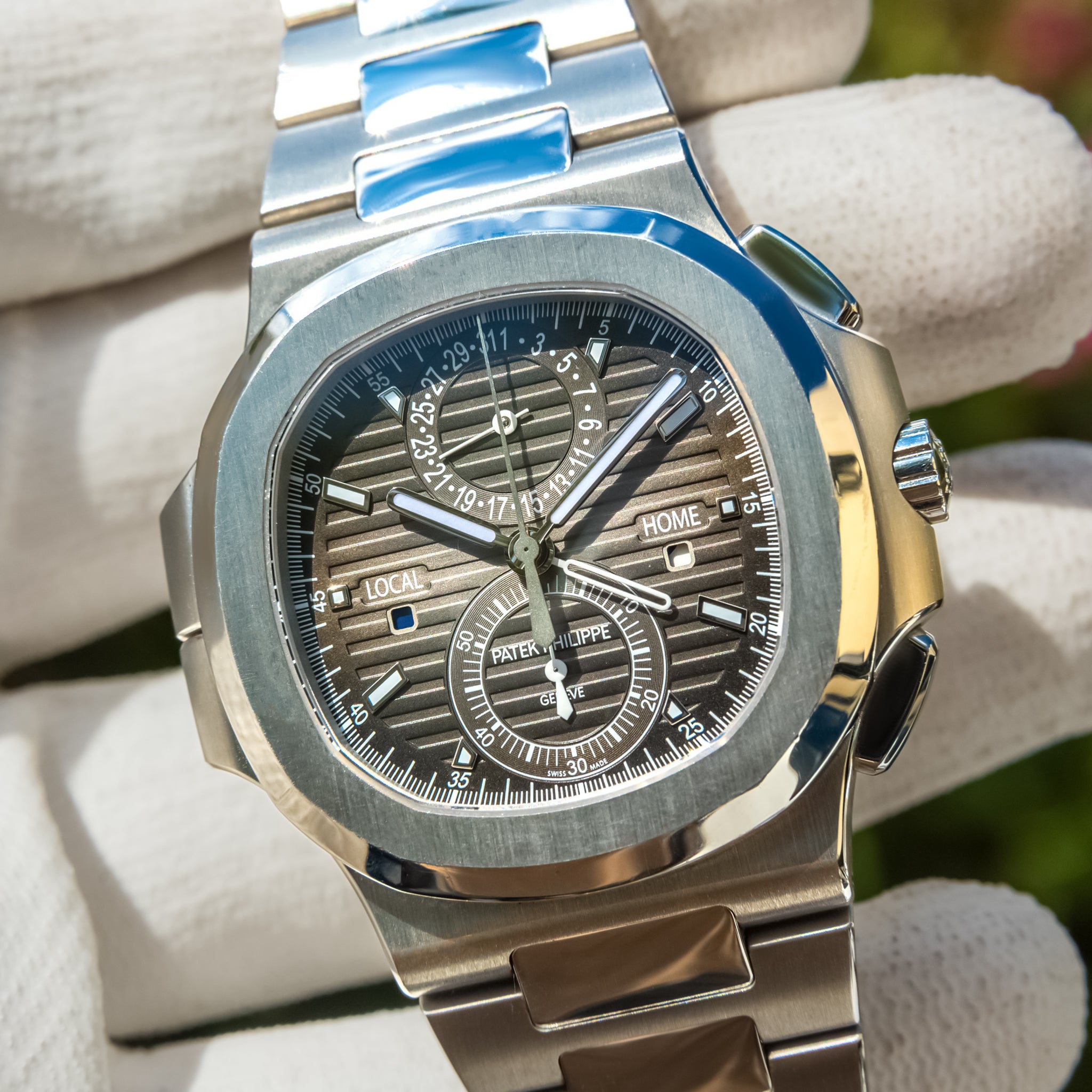 Patek Philippe 2018 Nautilus 5990/1A-001 Travel Time Chronograph