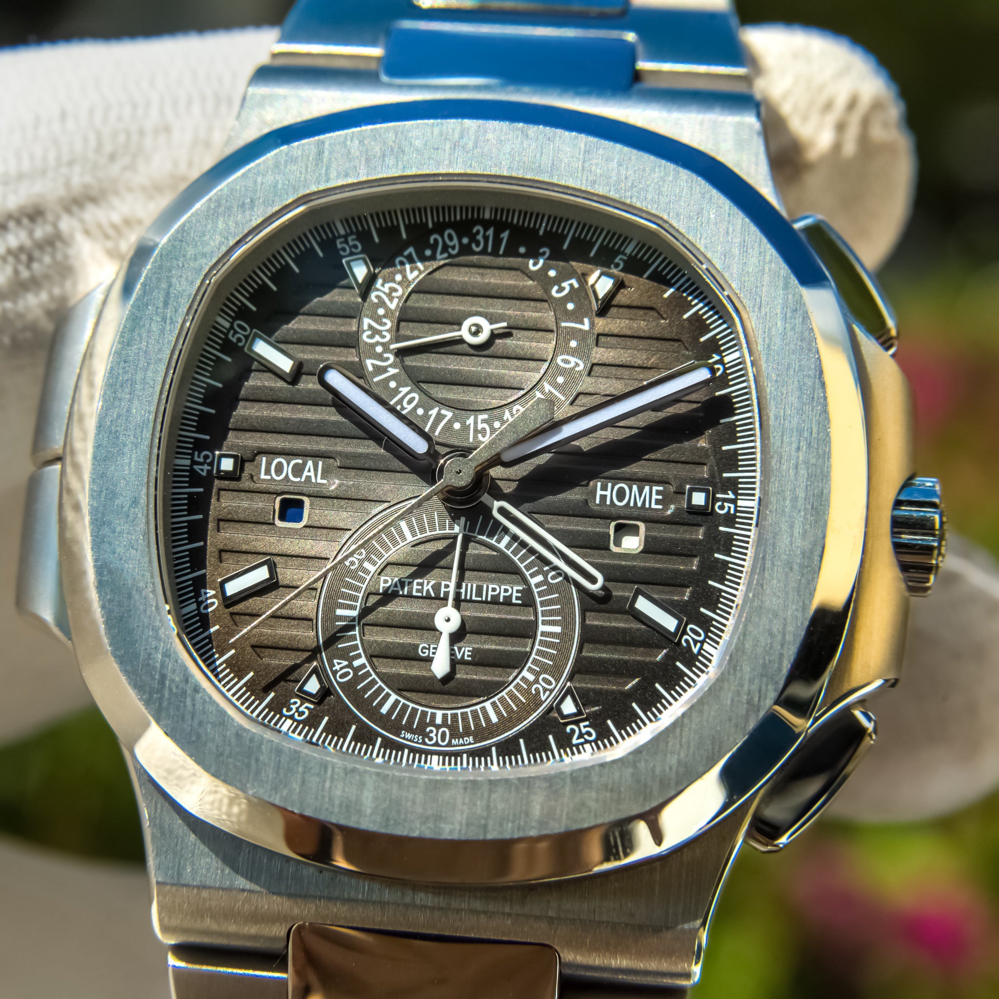 Patek Philippe 2018 Nautilus 5990/1A-001 Travel Time Chronograph