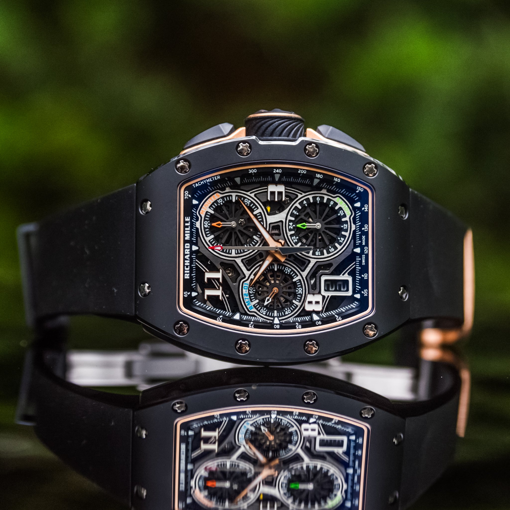 Richard Mille RM 72-01 Automatic Winding Lifestyle Flyback Chronograph Rose Gold / Black Ceramic