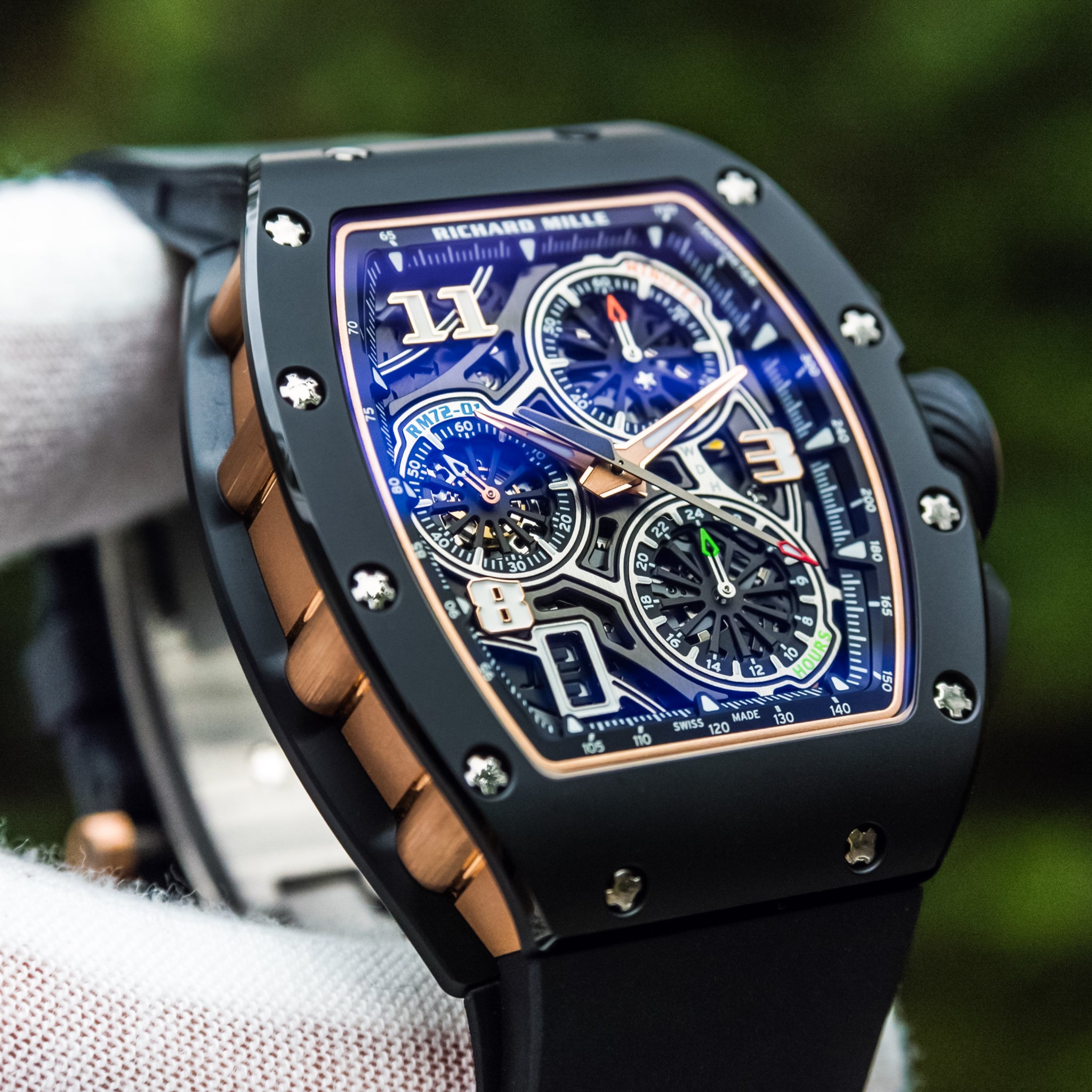 Richard Mille RM 72-01 Automatic Winding Lifestyle Flyback Chronograph Rose Gold / Black Ceramic