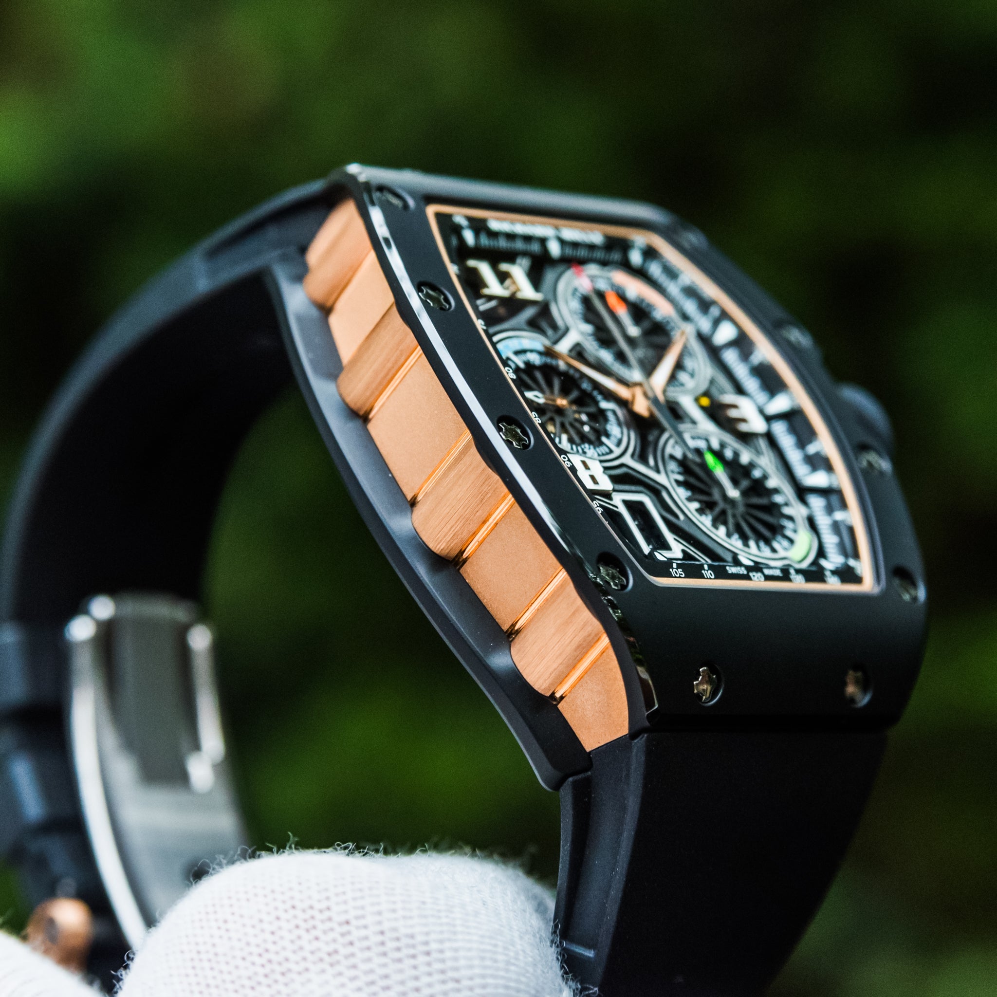 Richard Mille RM 72-01 Automatic Winding Lifestyle Flyback Chronograph Rose Gold / Black Ceramic