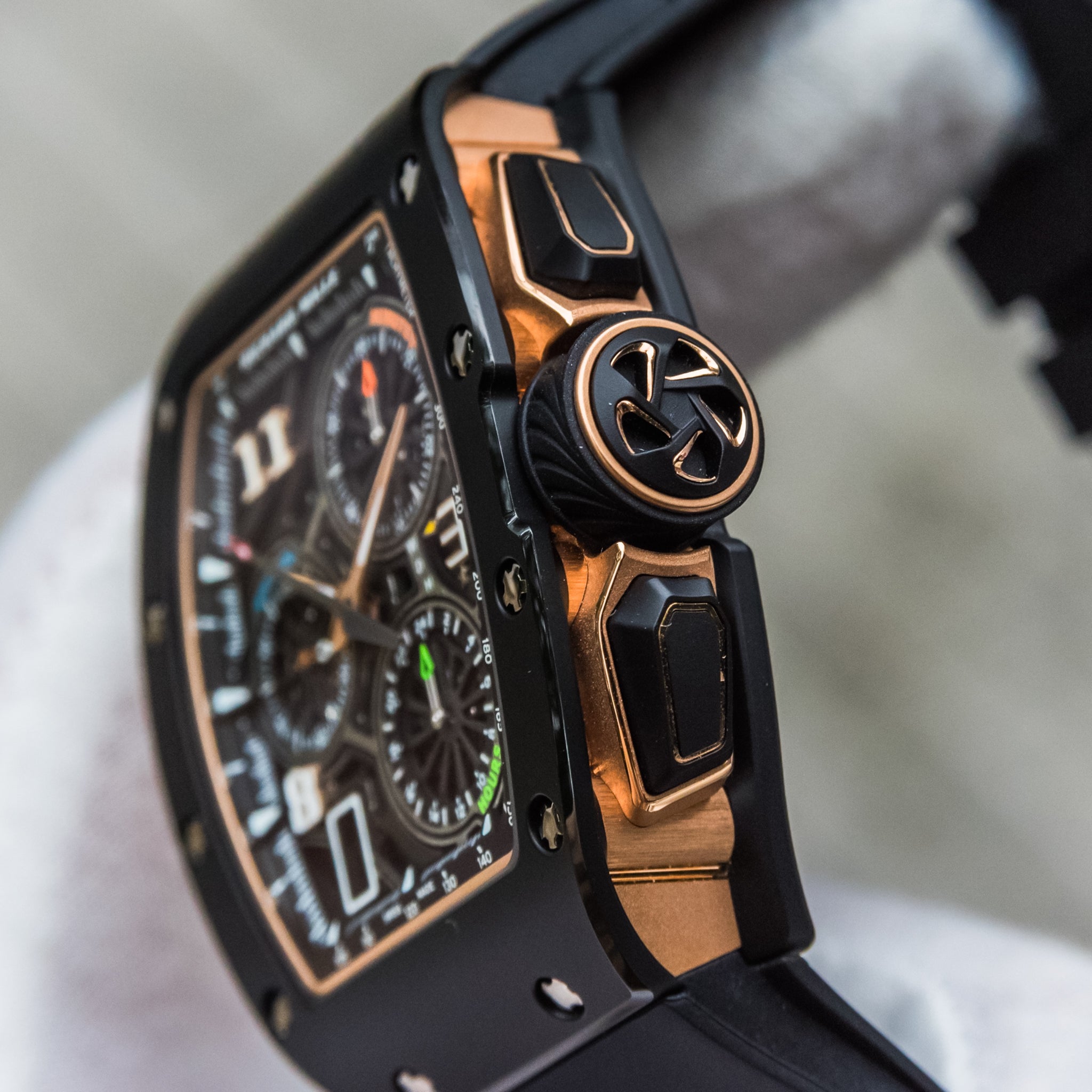 Richard Mille RM 72-01 Automatic Winding Lifestyle Flyback Chronograph Rose Gold / Black Ceramic