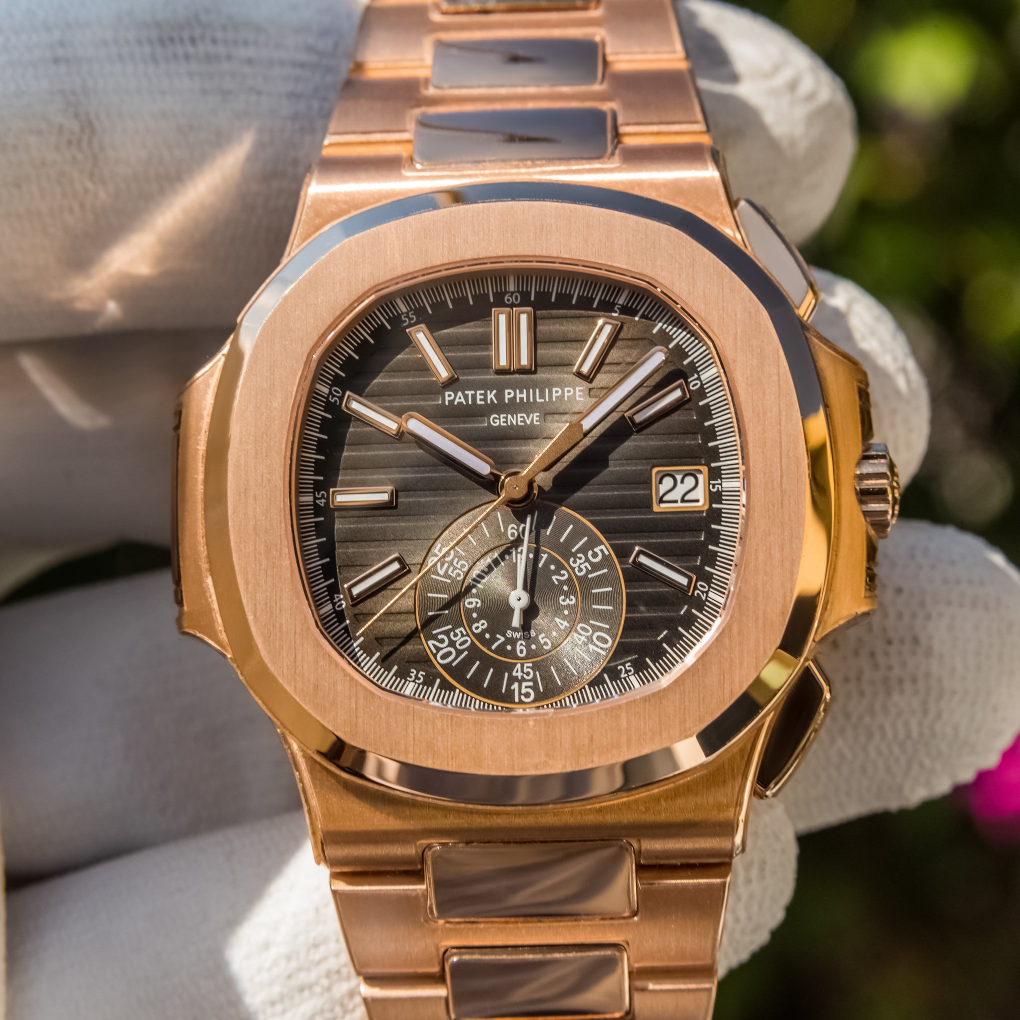 Patek Philippe Unworn Nautilus 2023 5980/1R-001 Travel Time Chronograph