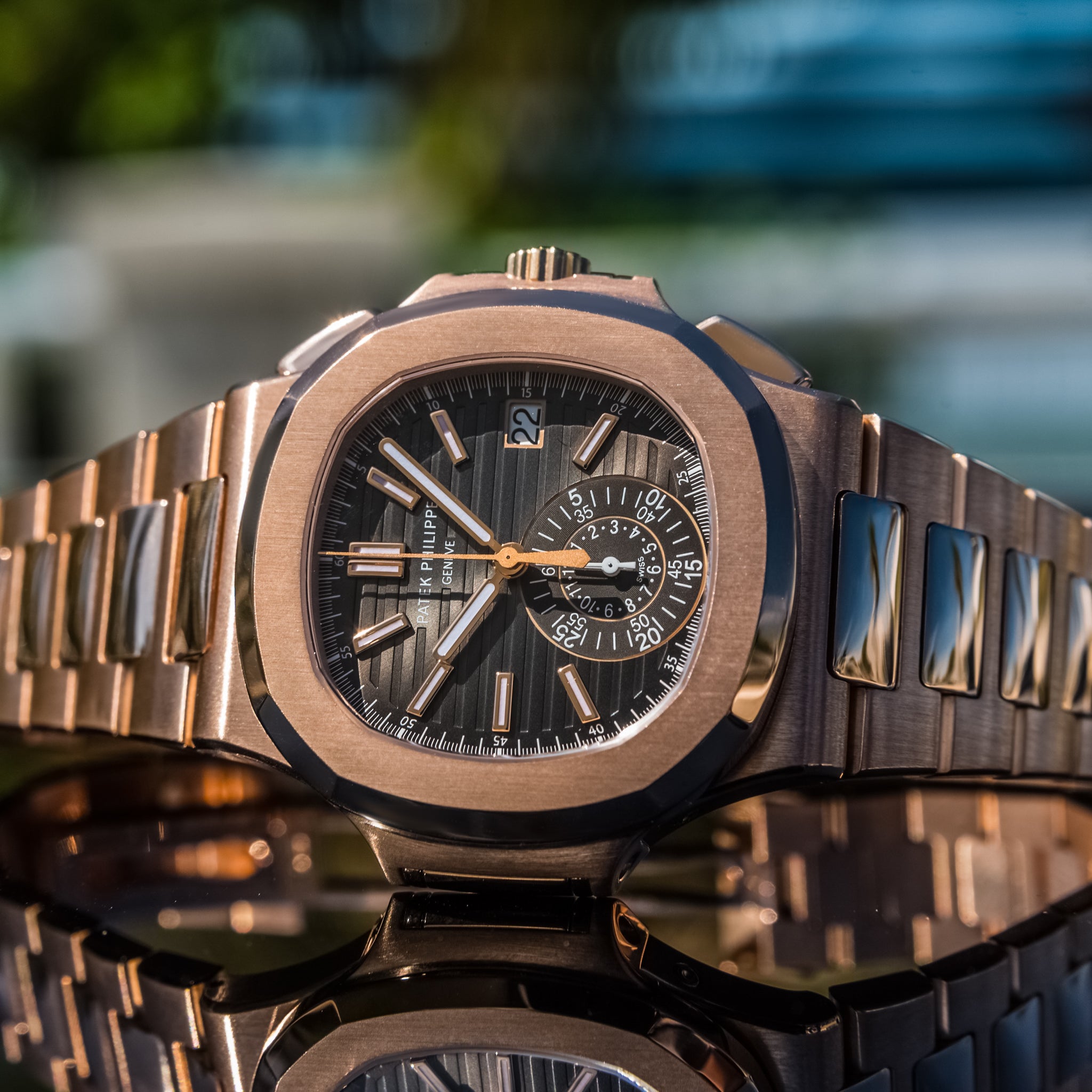 Patek Philippe 2016 Nautilus 5980/1R-001 Travel Time Chronograph