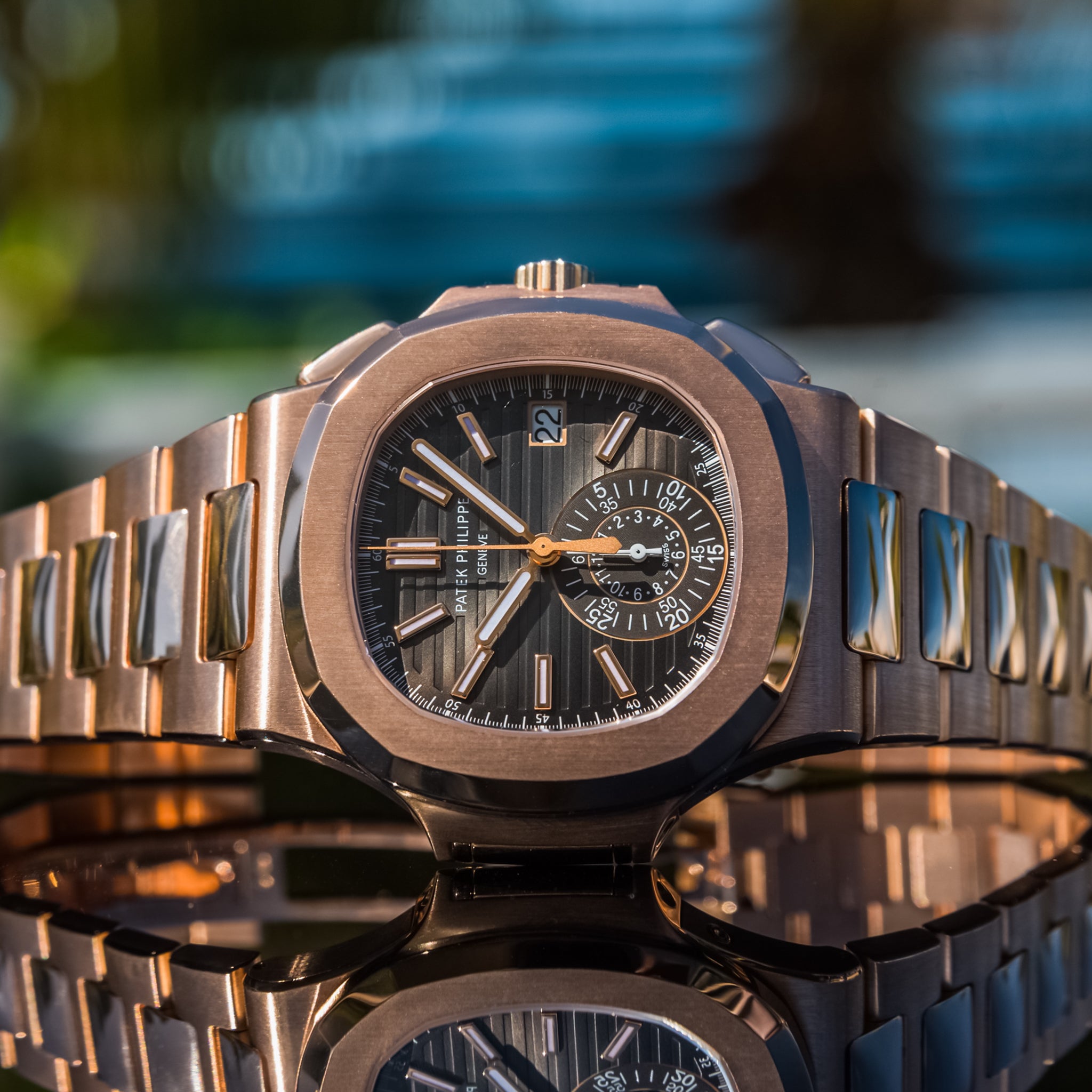 Patek Philippe 2016 Nautilus 5980/1R-001 Travel Time Chronograph