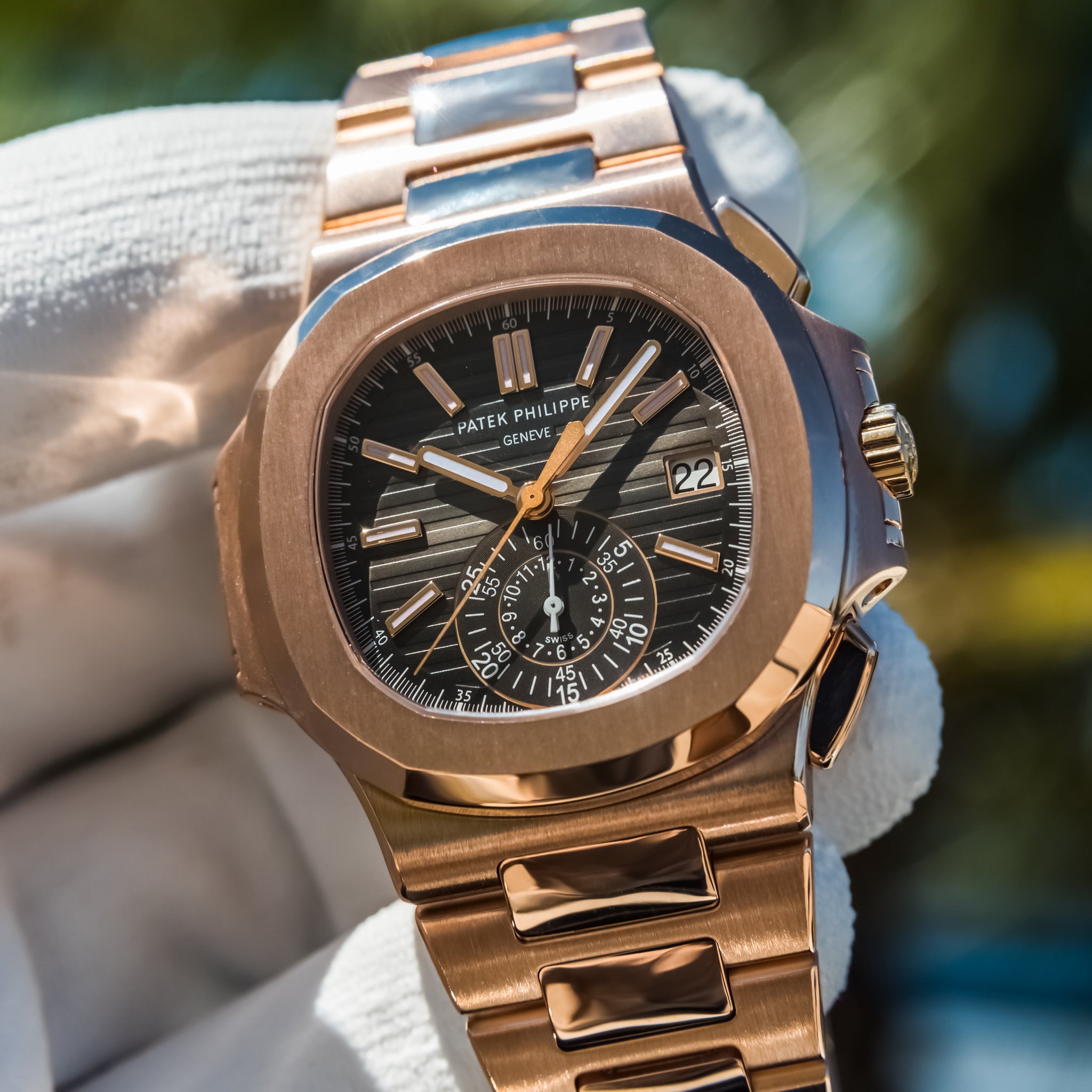 Patek Philippe 2016 Nautilus 5980/1R-001 Travel Time Chronograph