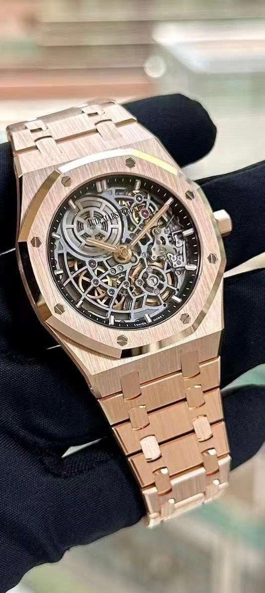 Audemars Piguet Royal Oak Jumbo Squelette Rose Gold 16204or