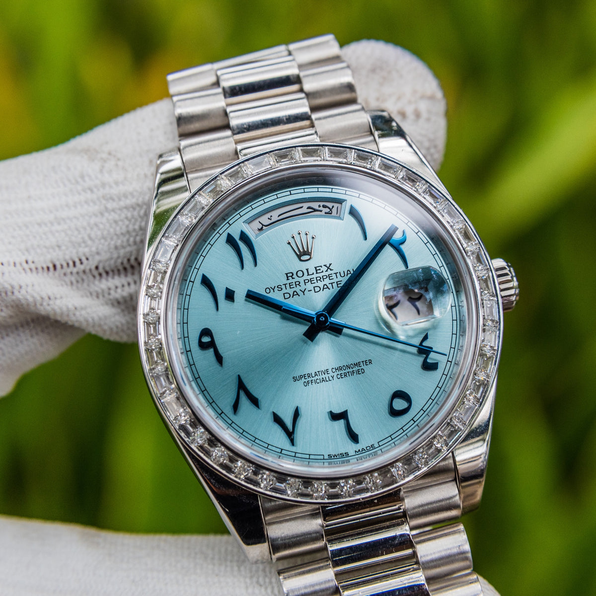 Rolex 2018 Day-Date Blue Arabic 228396TBR
