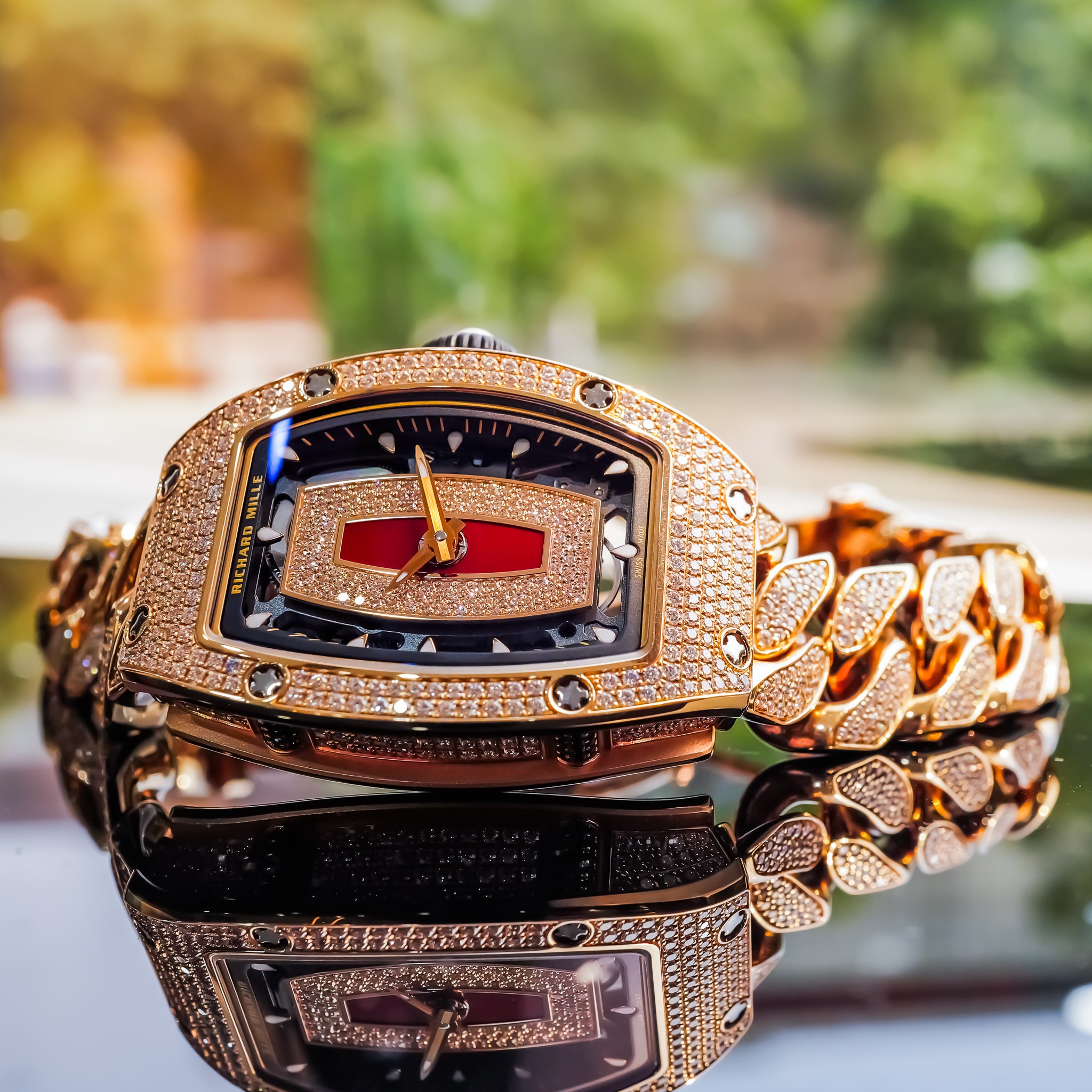 Richard Mille RM07-01 Rose Gold Diamond Set Jasper Dial