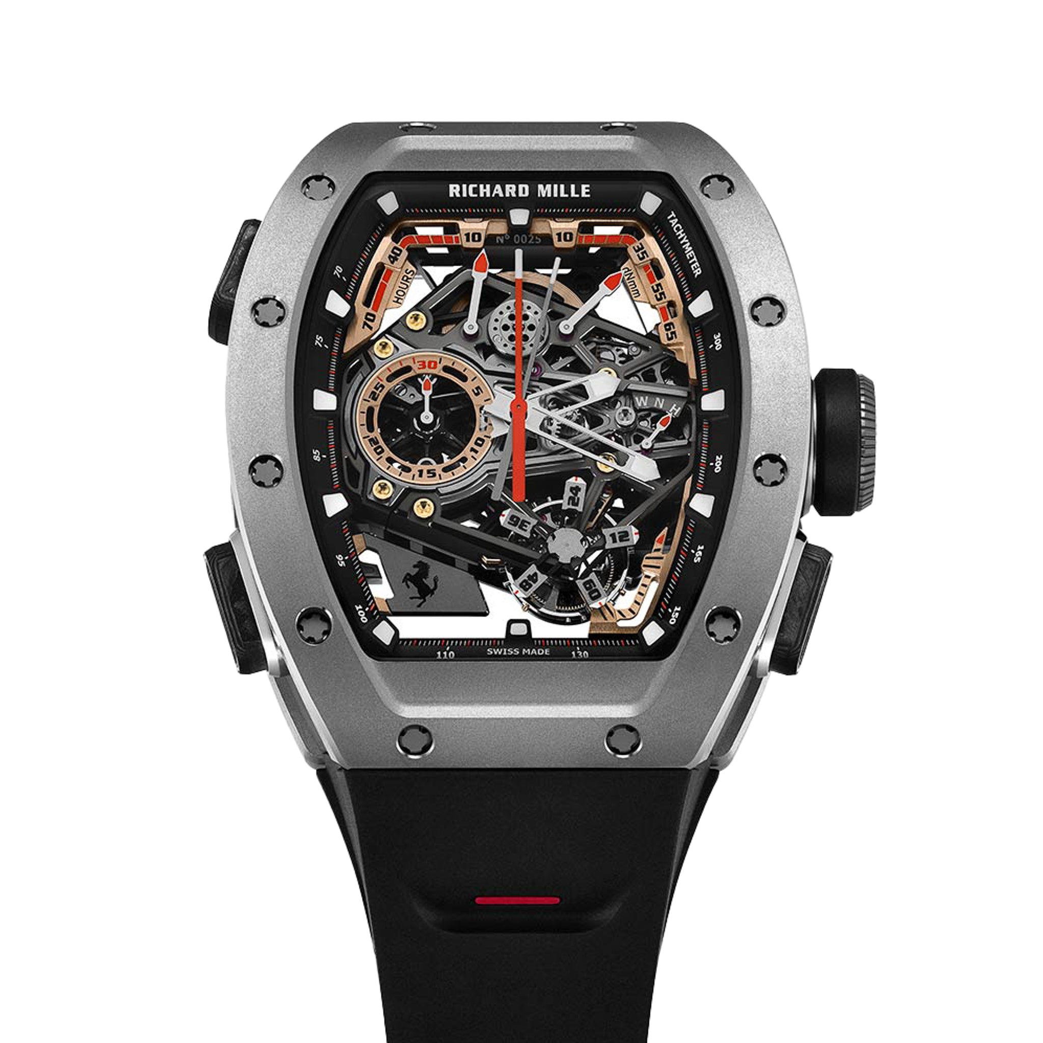 2025 Richard Mille RM 43-01 Titanium Manual Winding Tourbillon Split-Seconds Chronograph Ferrari