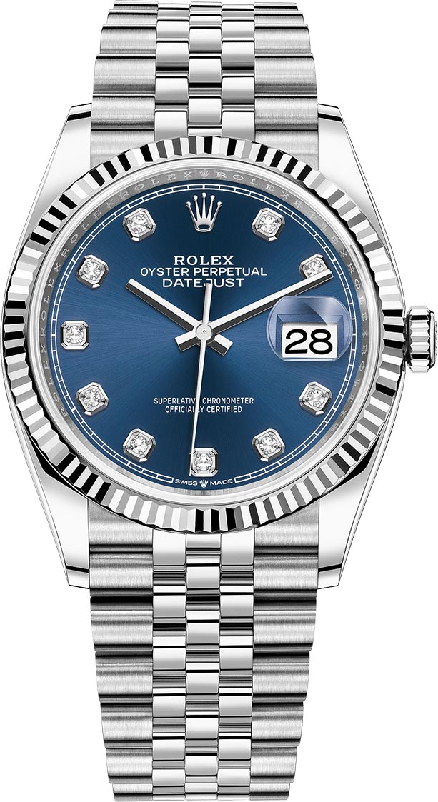 2022 Rolex Datejust 36mm Blue Diamond Dial 126234