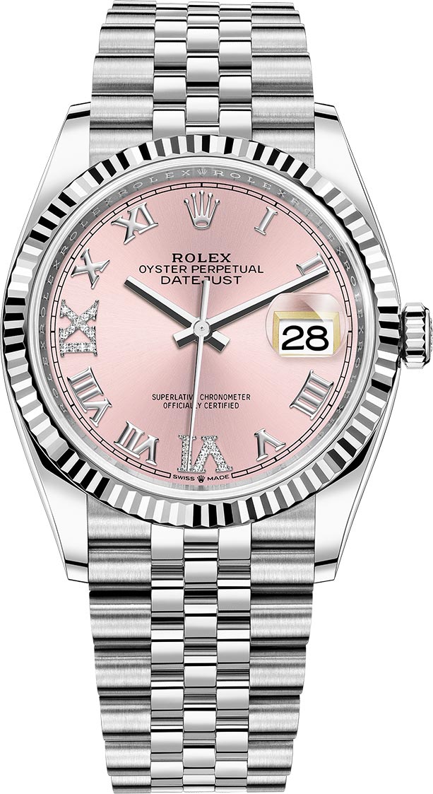 2022 Rolex Datejust 36mm Pink Diamond Dial on Jubilee 126234