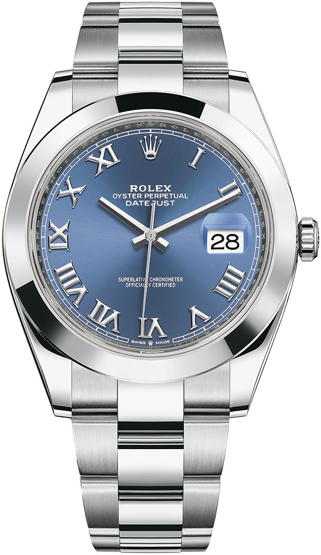 2022 Rolex Datejust 41 blue Roman on oyster 126300