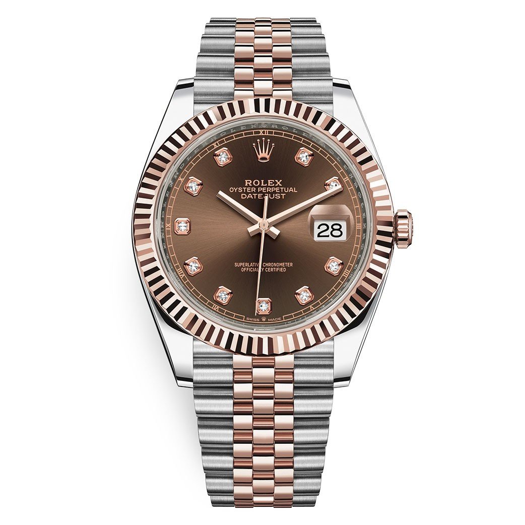 2022 Rolex Datejust 41mm chocolate diamond dial on jubilee 126331