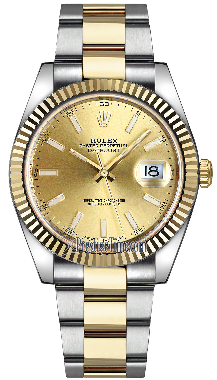 2022 Datejust 41mm Gold Dial on Oyster 126333