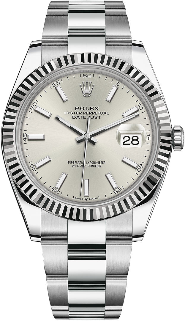 New 2022 Datejust 41mm Oystersteel silver dial 126334
