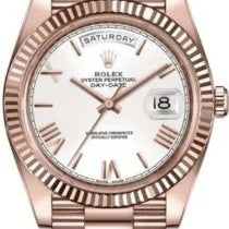 Rolex Unworn 2023 Day-Date 40mm Rose Gold White Dial 228235