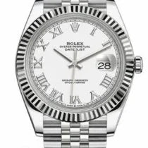 Unworn 2022 Datejust 41mm White Roman Dial on Jubilee 126334