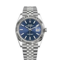 Unworn 2022 Datejust 41mm Blue Stick Dial on Jubilee 126334