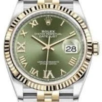Rolex Datejust 36mm Unworn 2022 Green Diamond Dial Jubilee Roman 126233