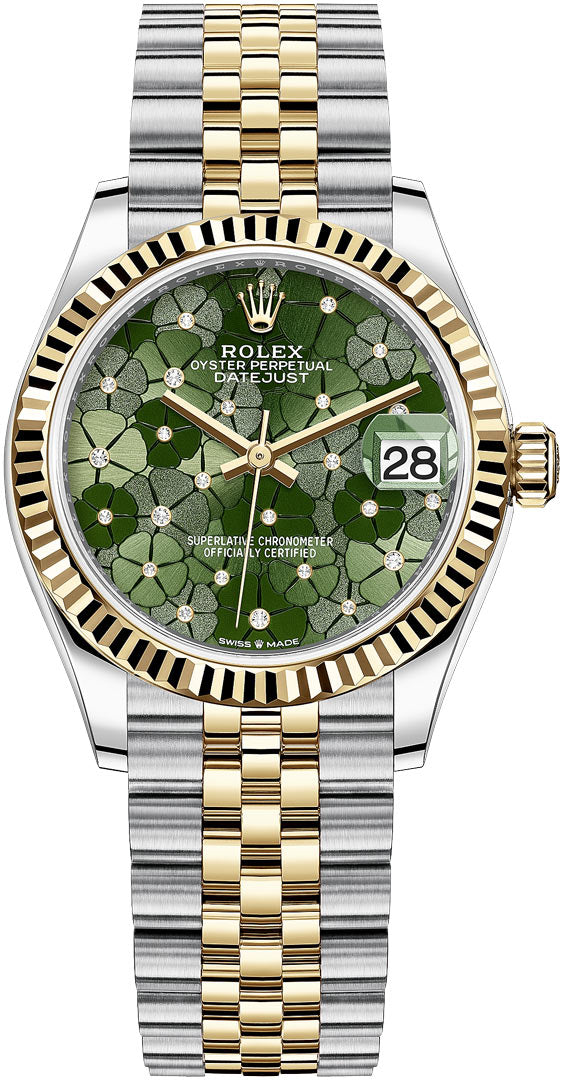 Rolex Datejust 31mm Green Floral Dial
