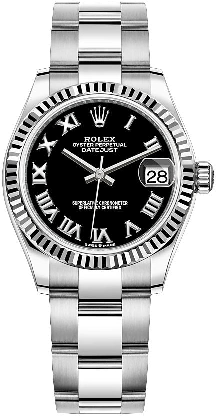 Rolex Datejust 31 Black Roman Dial Oyster