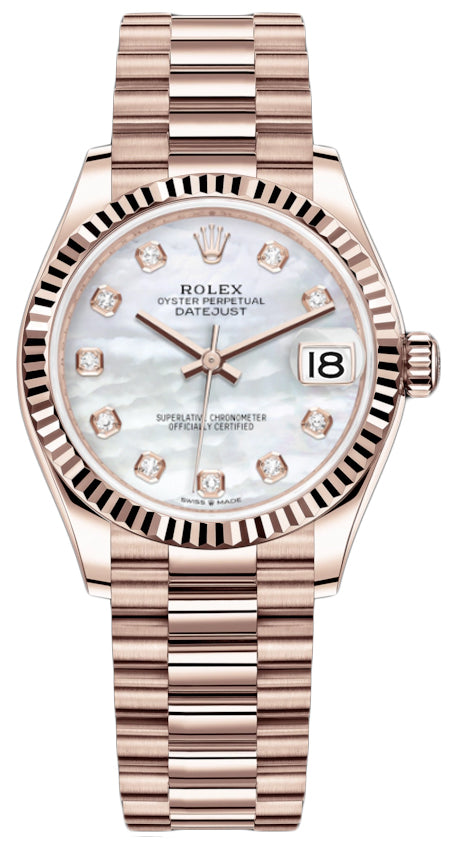 Rolex Datejust 31mm mother of pearl rose gold