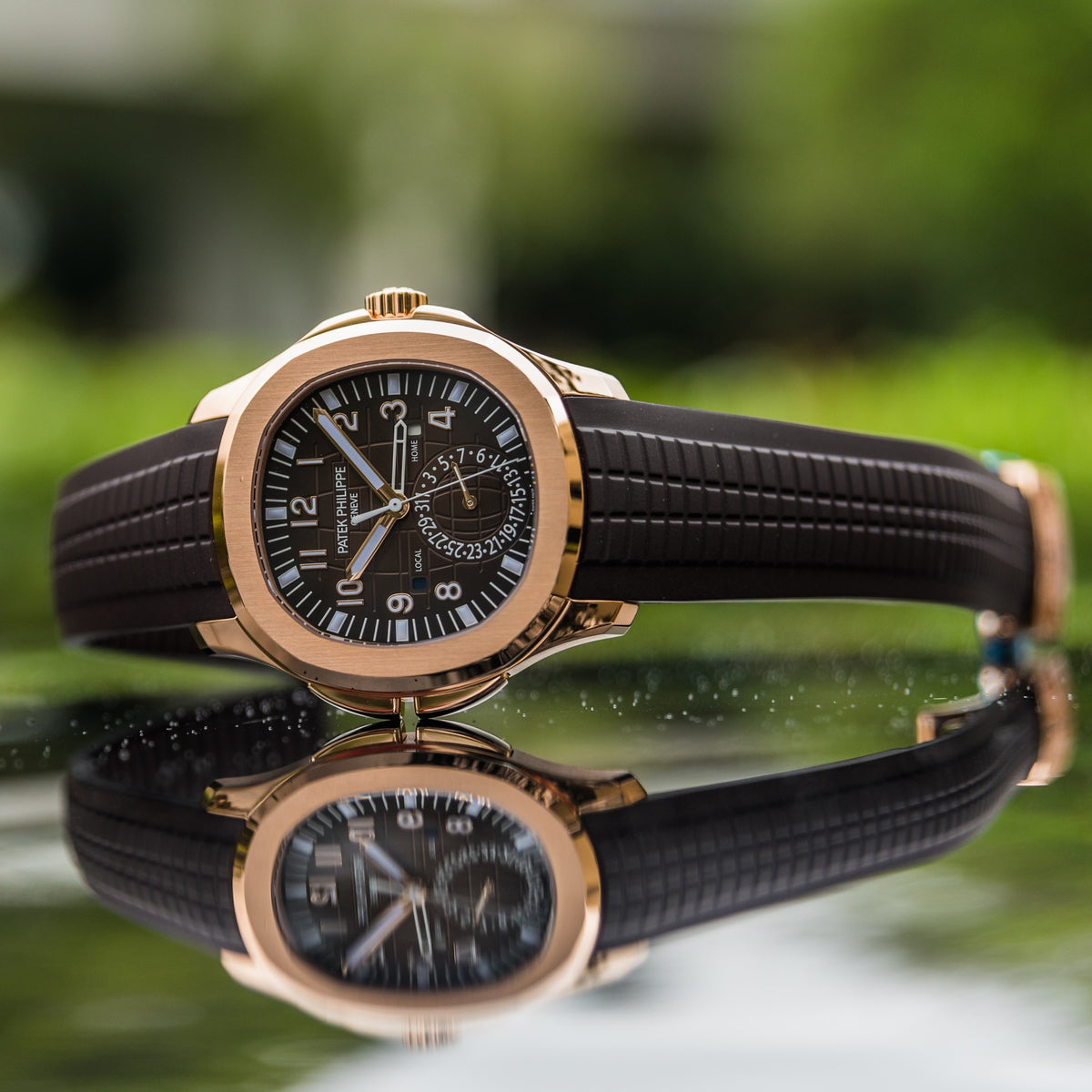 Patek 5164r | 2022 Aquanaut Travel Time | Rose Gold | 5164R-001 | Unworn