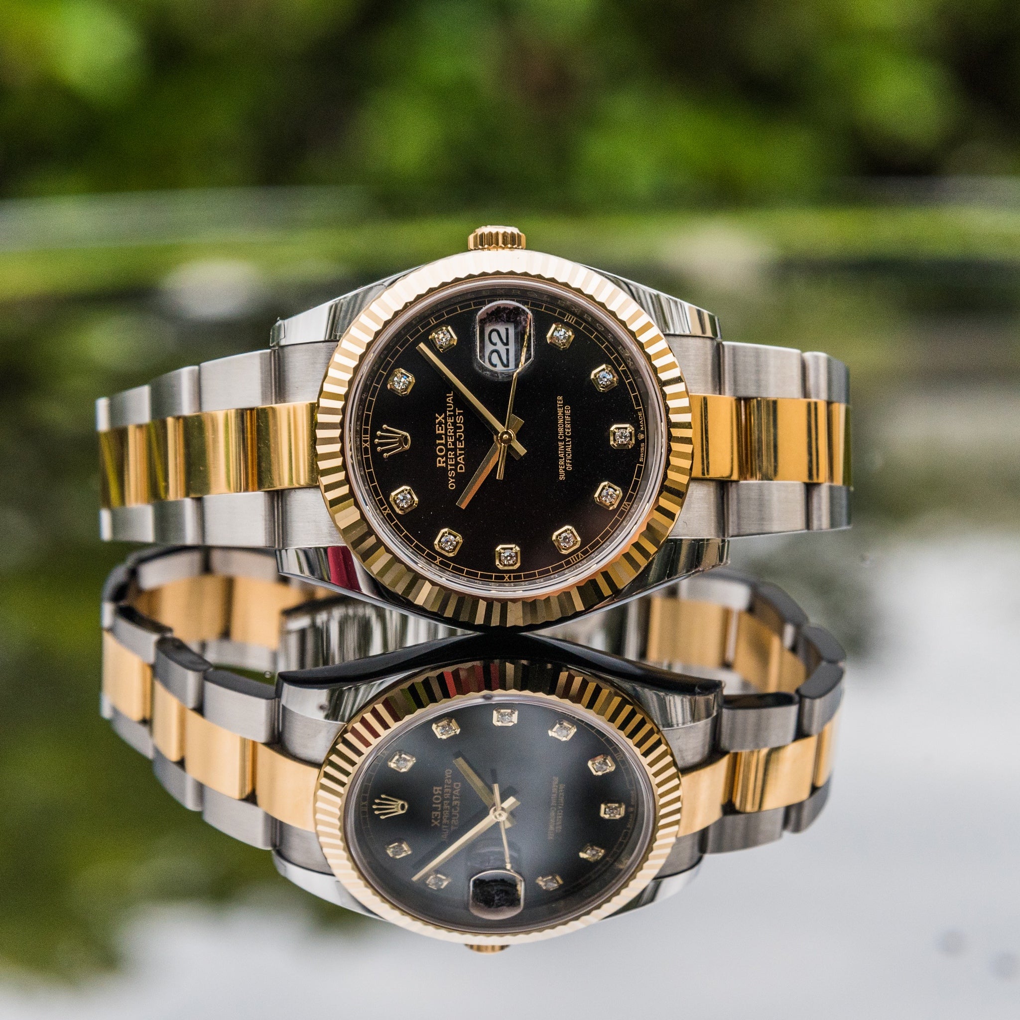 Rolex datejust 41 outlet two tone diamond