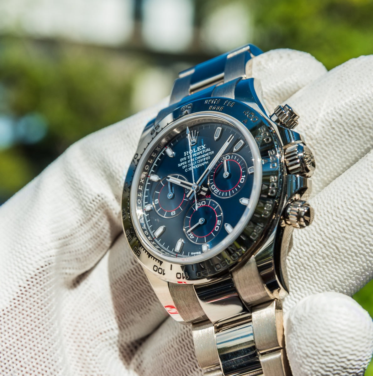 Cosmograph daytona blue on sale dial