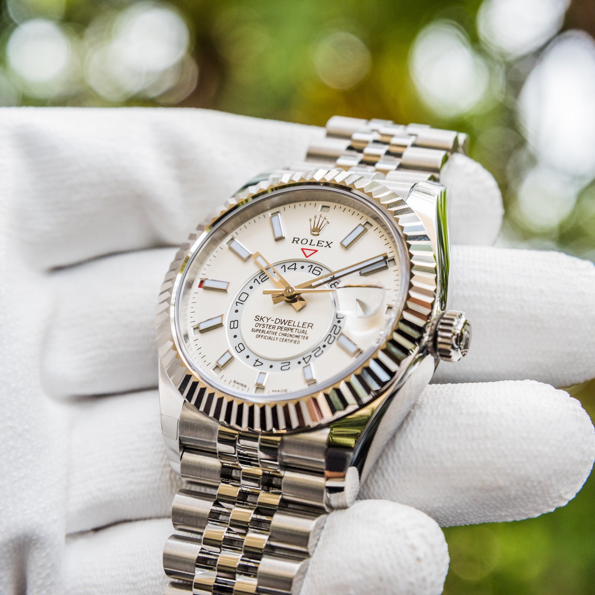 Rolex Unworn 2022 Sky Dweller 326934 White Dial on jubilee