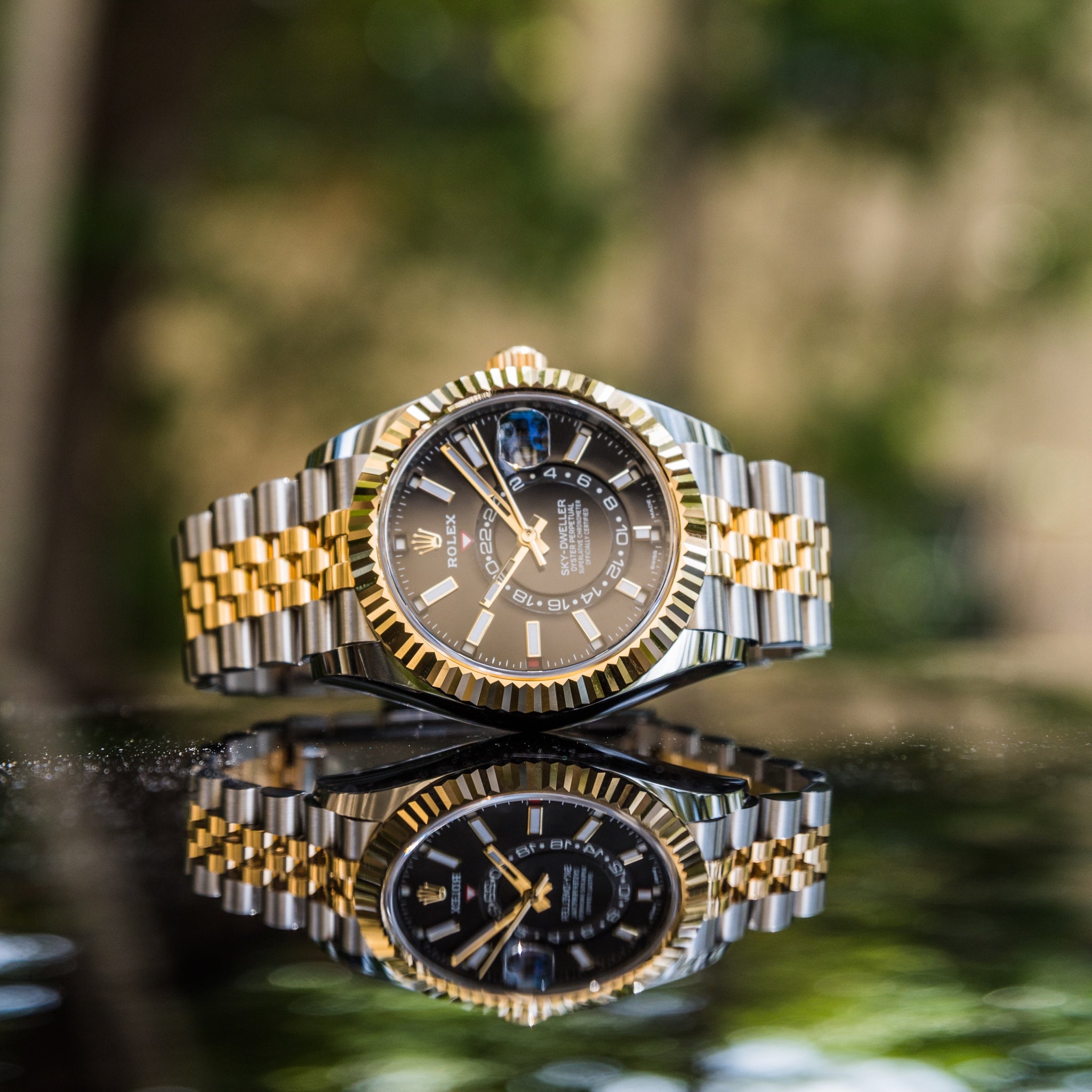 Rolex sky dweller 2024 steel and gold