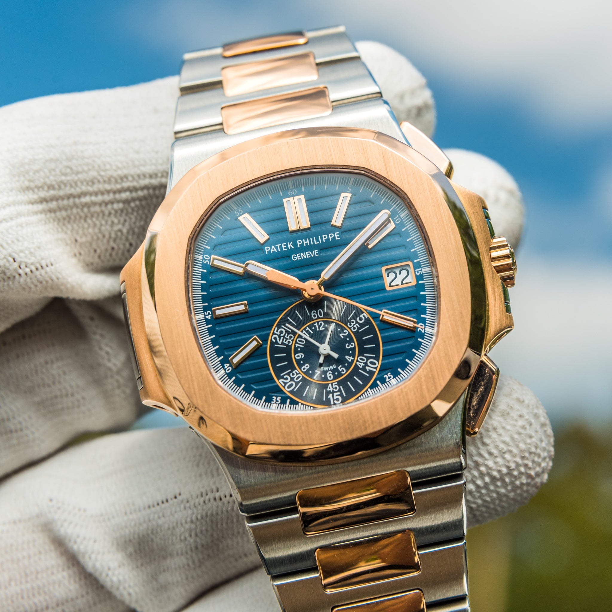 5980 blue dial best sale