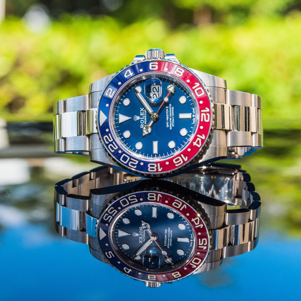 Rolex gmt blue on sale dial