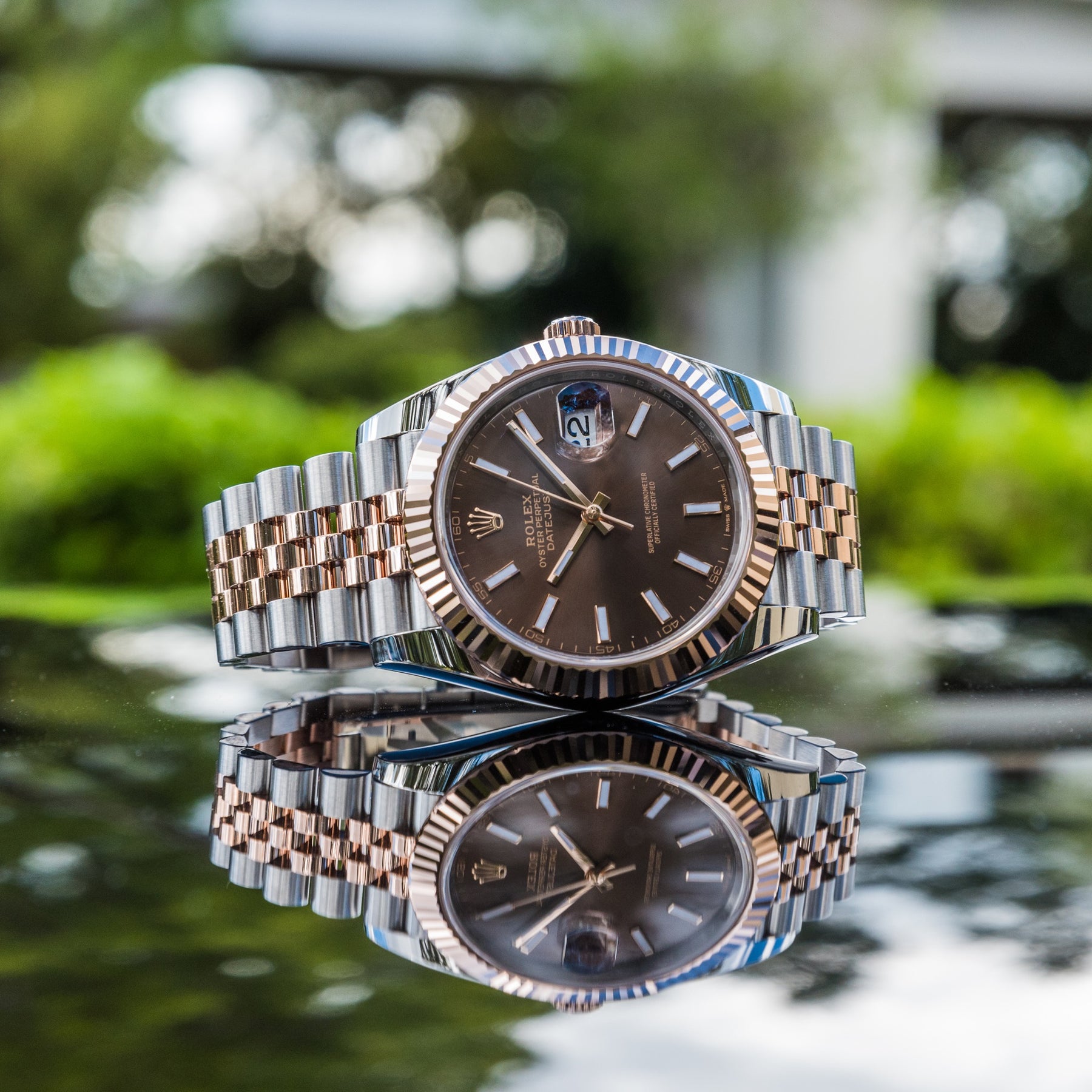Rolex datejust two tone chocolate Outlet