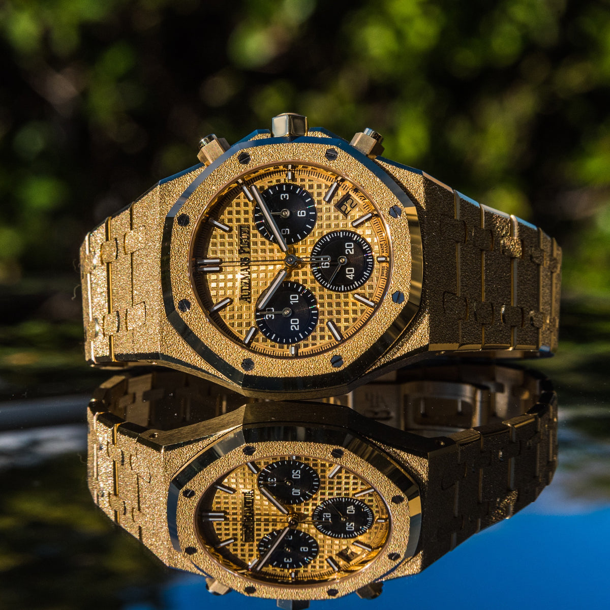 AAAAA級天然ゴールドルチルクォーツ金蟾B0616/YS/61102/399A 2022 Audemars Piguet Royal Oak Chronograph Frosted 41mm 26240ba.gg
