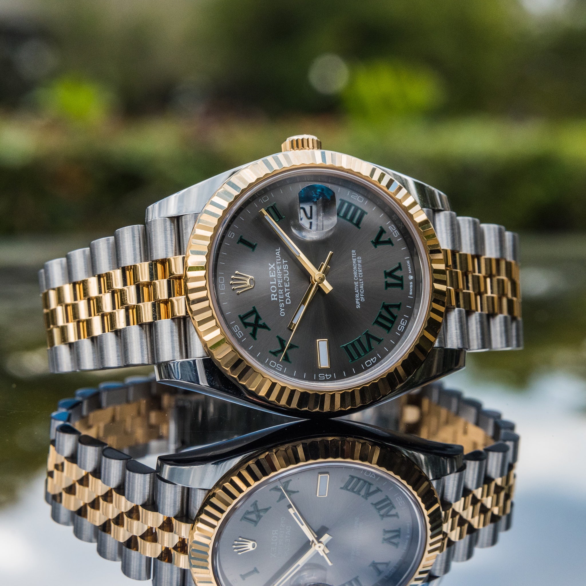 Unworn 2022 Datejust 41mm Wimbledon Glinted Bezel Jubilee 126333