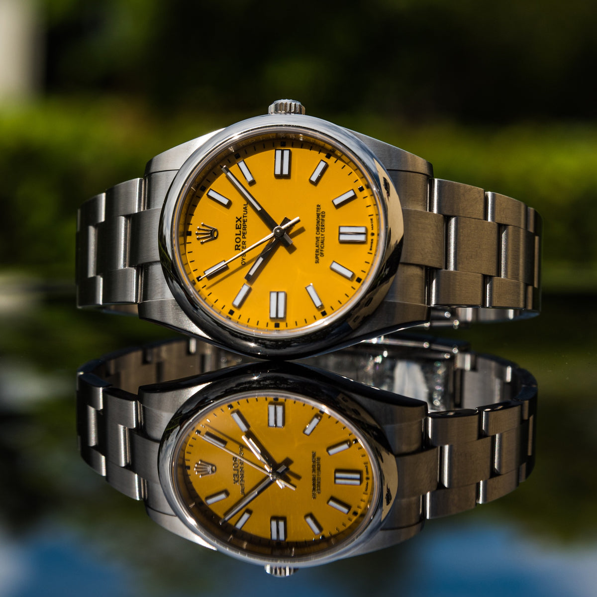 Rolex 2021 Oyster Perpetual 41mm Yellow Dial 124300