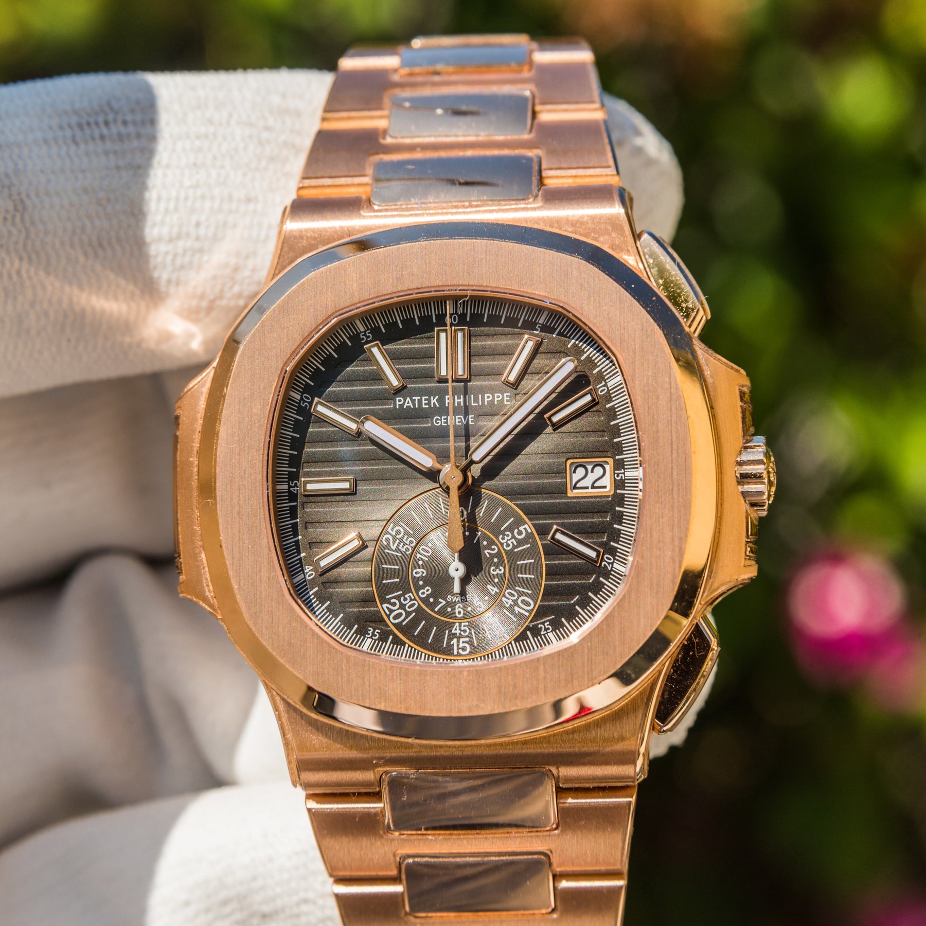 Patek Philippe 2016 Nautilus 5980/1R001 Travel Time Chronograph