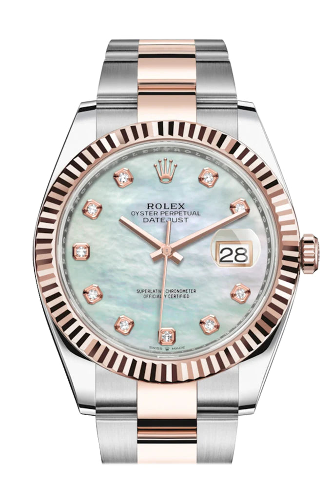 2022 Datejust 41mm Mother of Pearl diamond dial on Oyster 126331