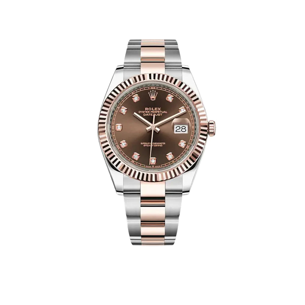 2022 Rolex Datejust 41mm chocolate diamond dial on Oyster 126331