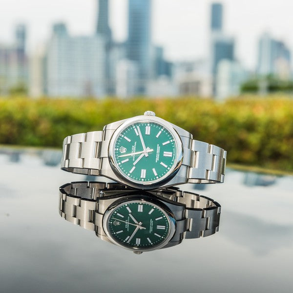 Oyster perpetual green best sale