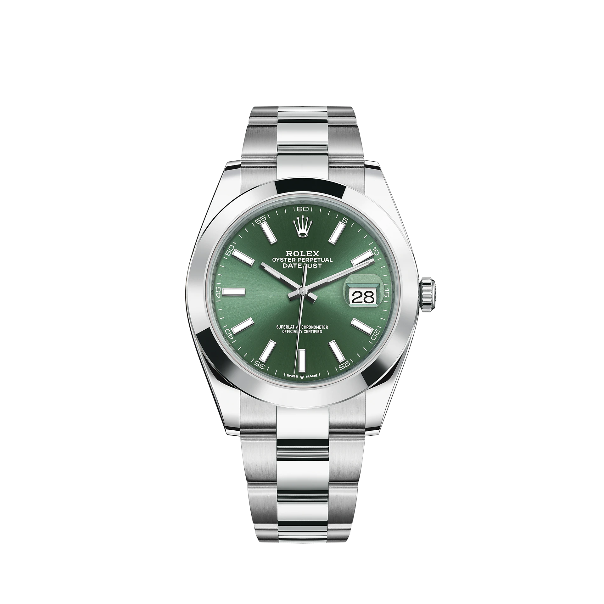 Rolex 2022 Datejust 41mm Green Dial on Oyster 126300