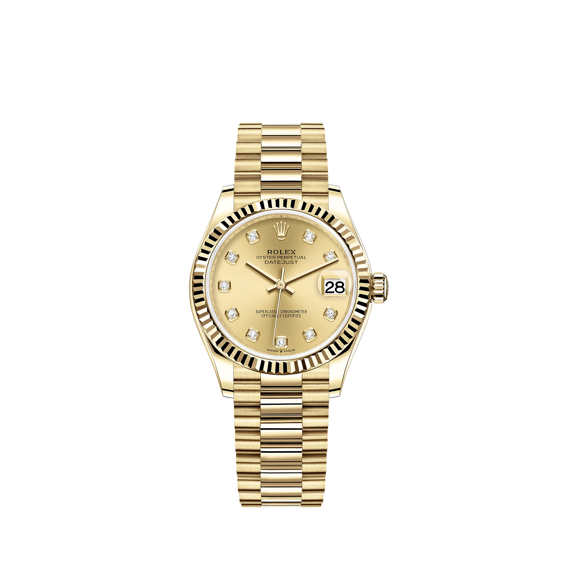Rolex Datejust 31mm gold diamond dial