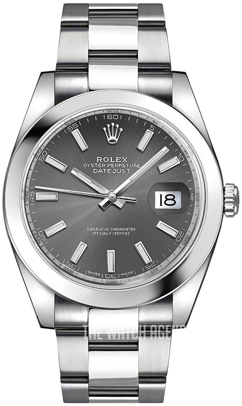 2022 Rolex Datejust 41mm grey dial on oyster 126300