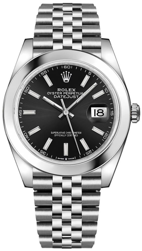 Rolex 2022 Datejust 41mm jubilee black dial 126300