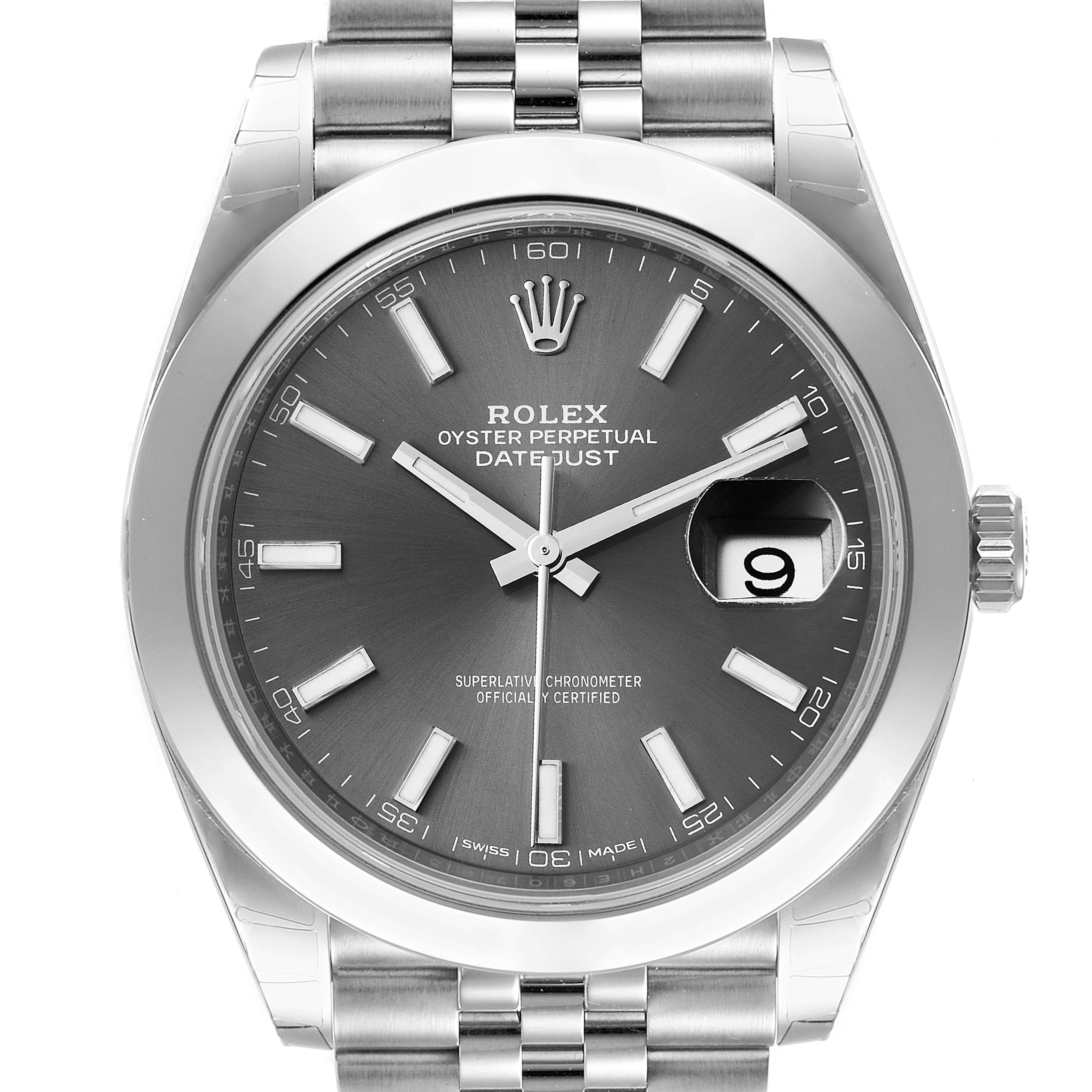 Rolex 2022 Datejust 41mm Grey Dial on Jubilee 126300
