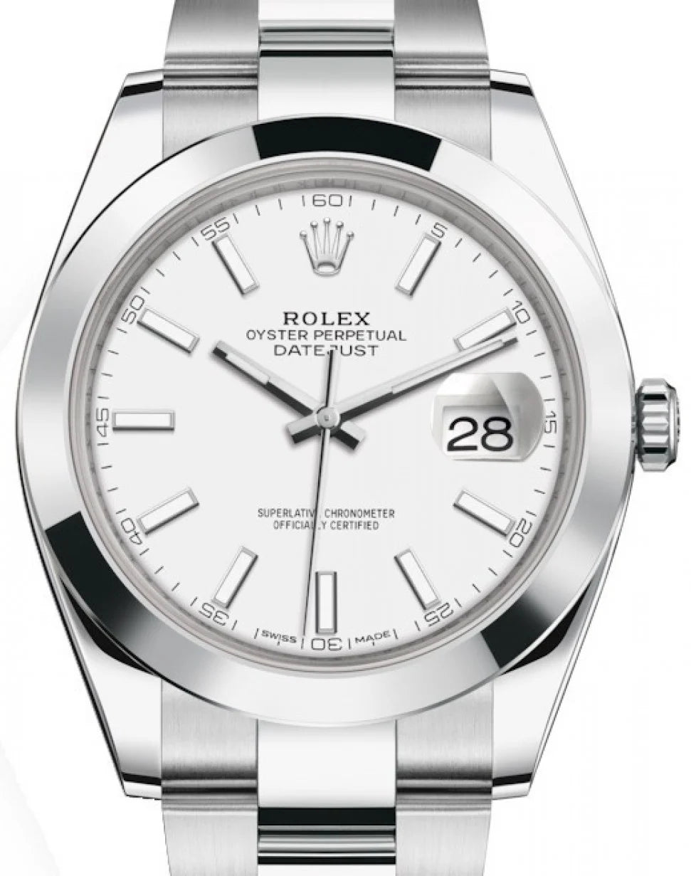 2022 Rolex Datejust 41mm white index 126300